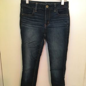 AE Hi-rise super stretch Jeggings dark wash